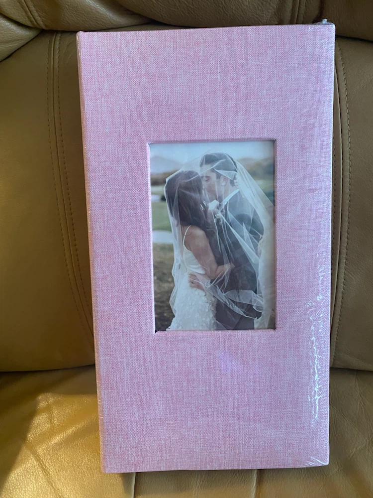 Pink Linen Photo Album
