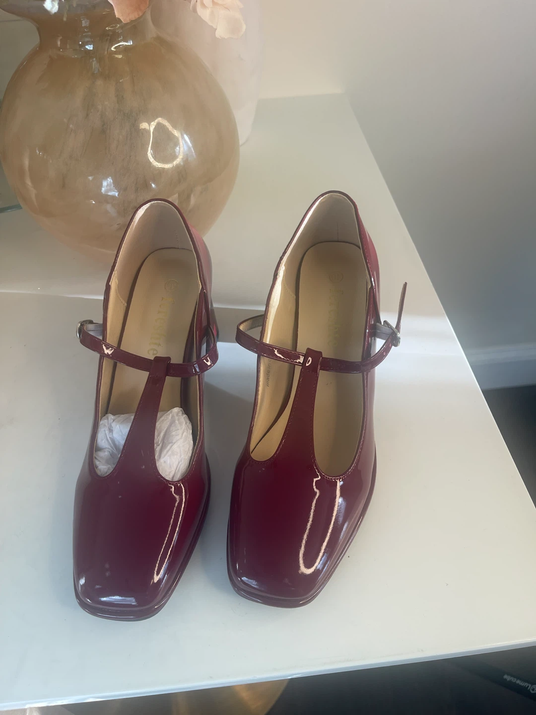 Fereshte Burgundy Mary Jane Heels - photo 2