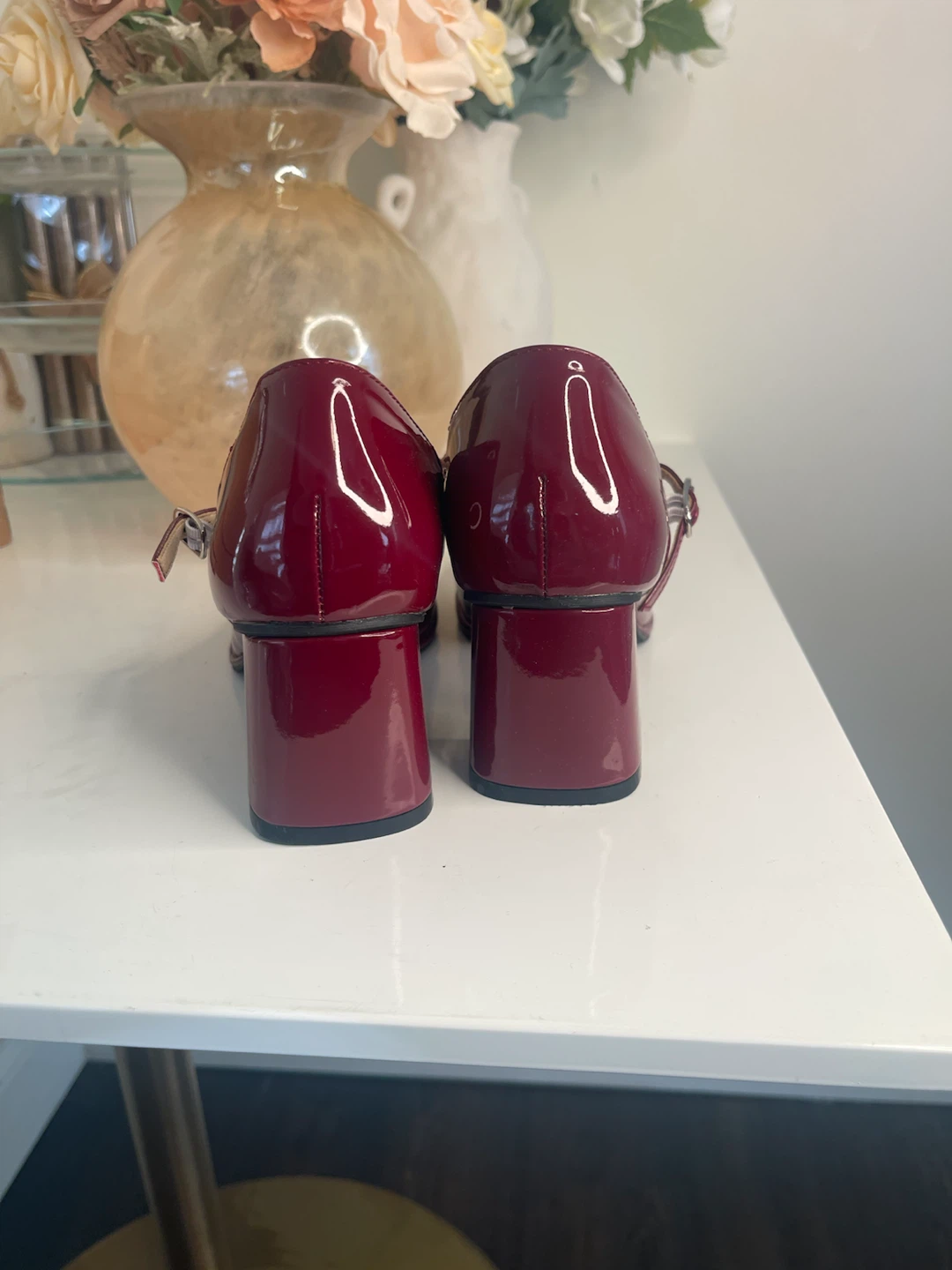 Fereshte Burgundy Mary Jane Heels - photo 4
