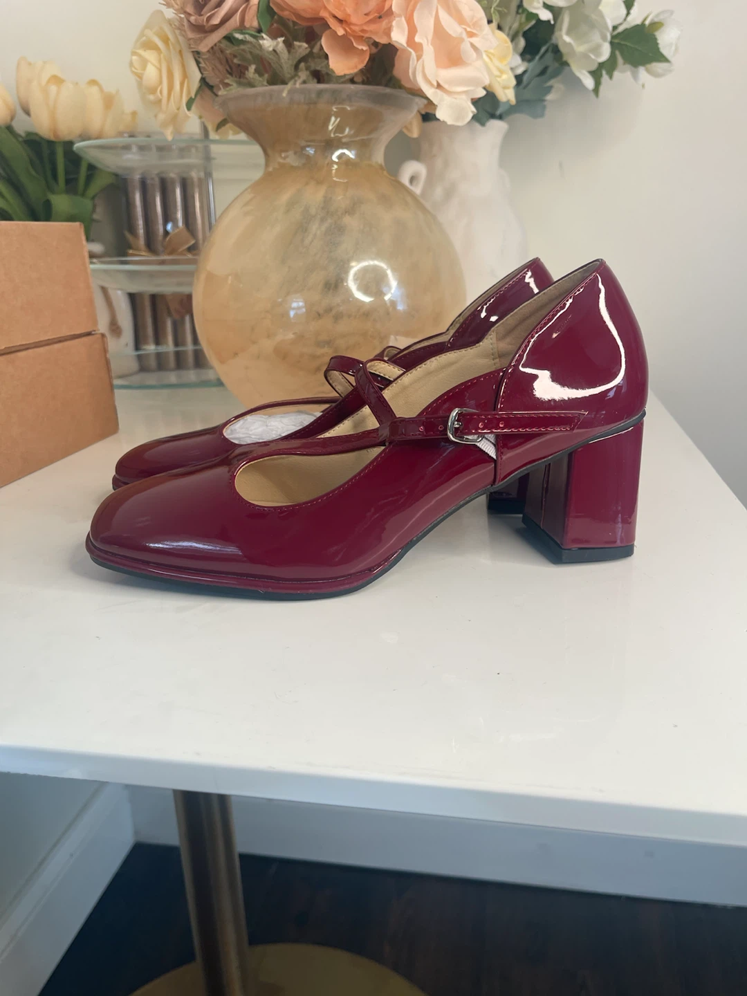 Fereshte Burgundy Mary Jane Heels - photo 5