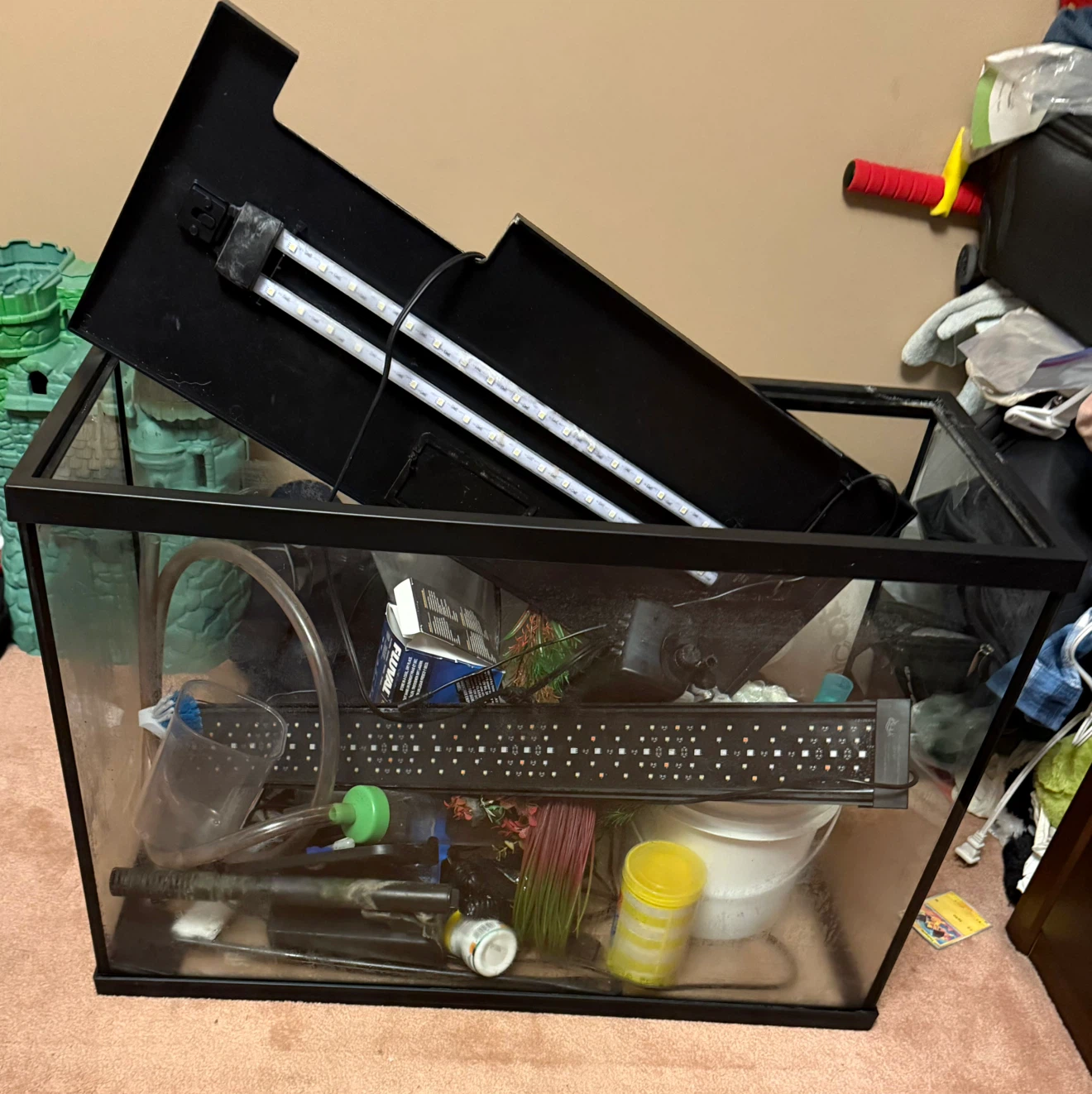 Fluval Aquarium Tank with Lighting and Accessories