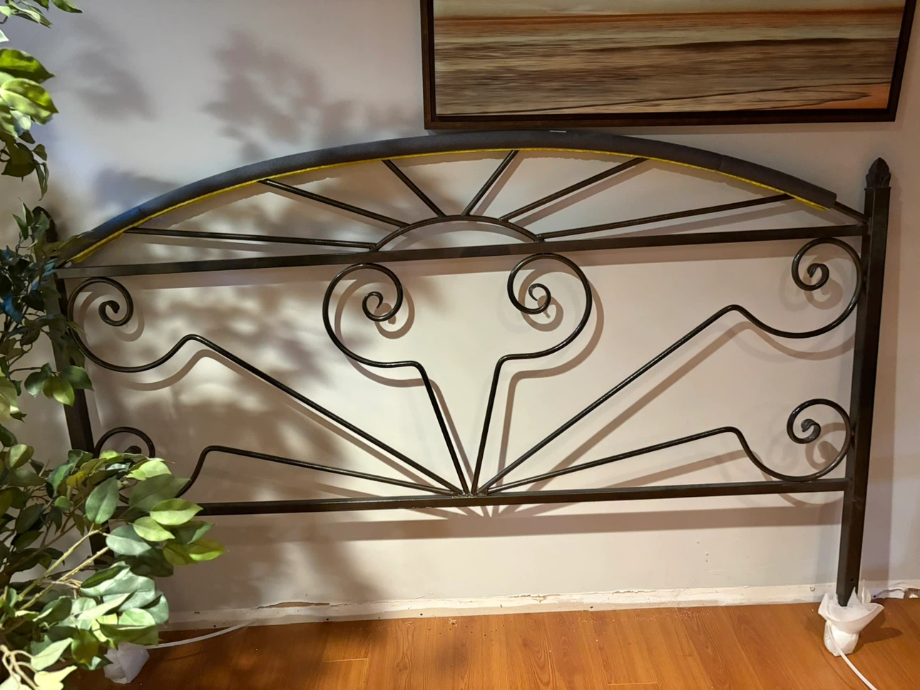 Iron bed headboard for king size bed