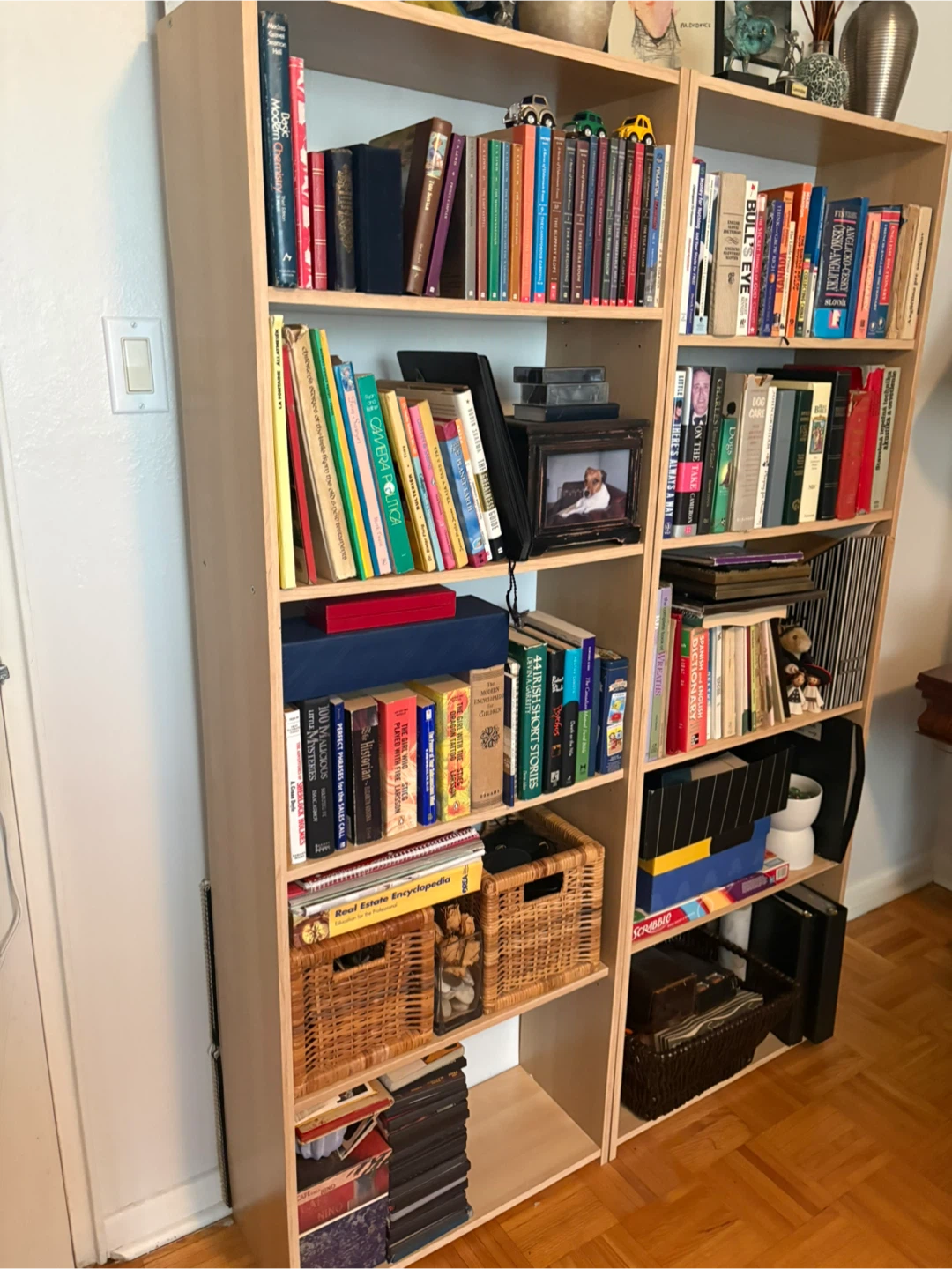 Two Light Wood Finish Bookshelves - photo 2