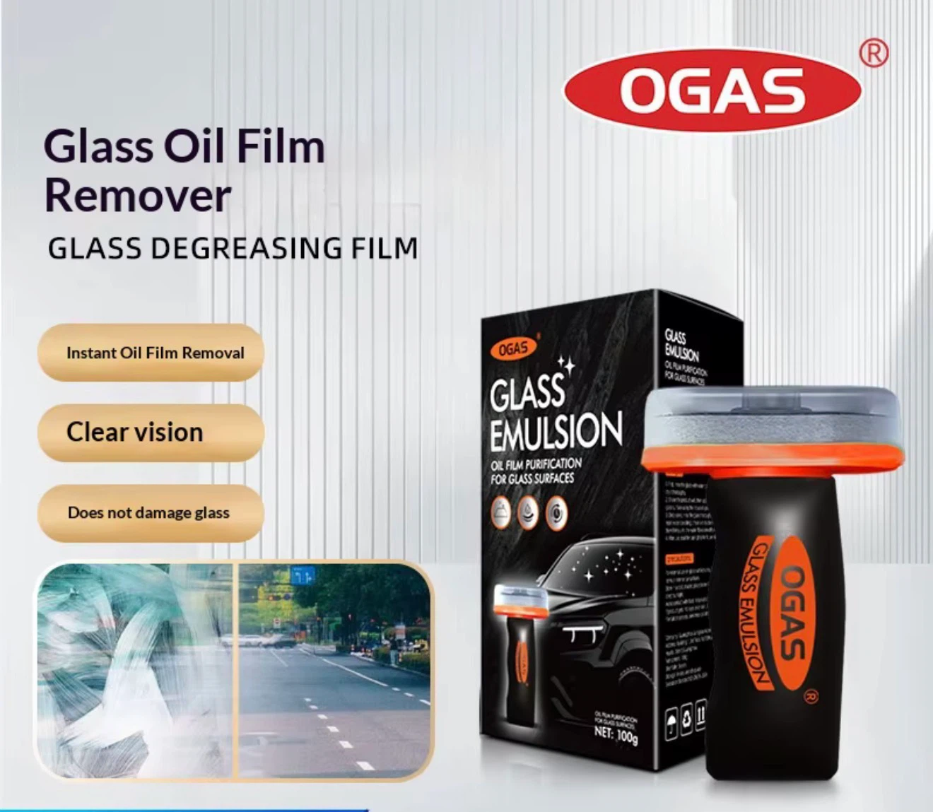 OGAS Glass Oil Film Remover 100g - photo 2