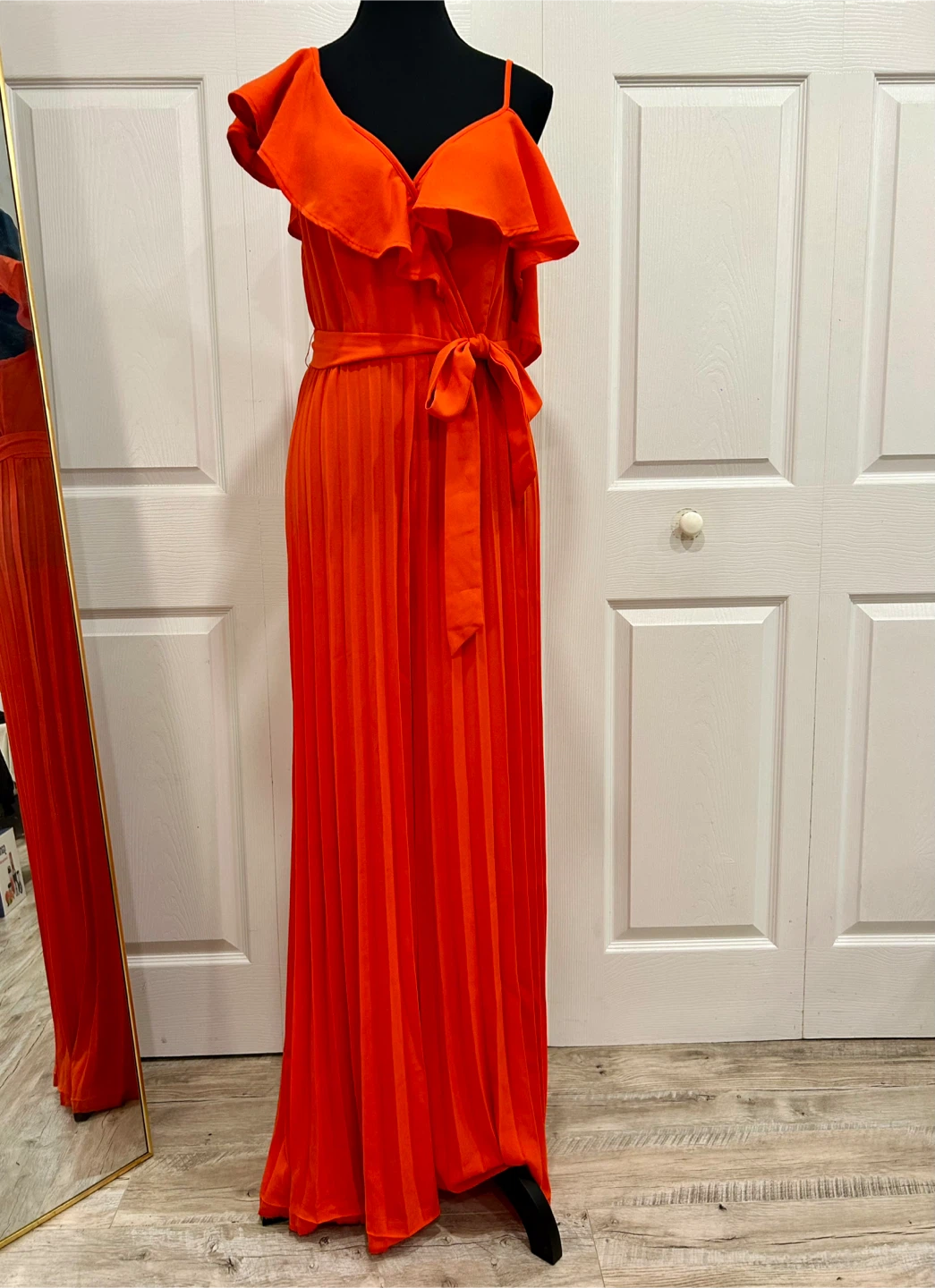 Fashion Nova Orange Ruffle Jumpsuit - photo 2