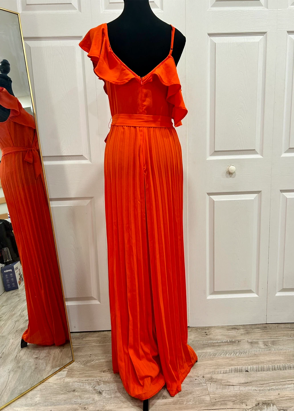 Fashion Nova Orange Ruffle Jumpsuit - photo 3