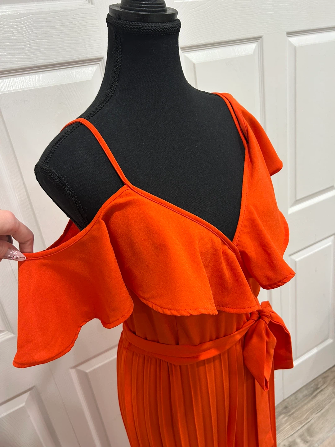 Fashion Nova Orange Ruffle Jumpsuit - photo 4
