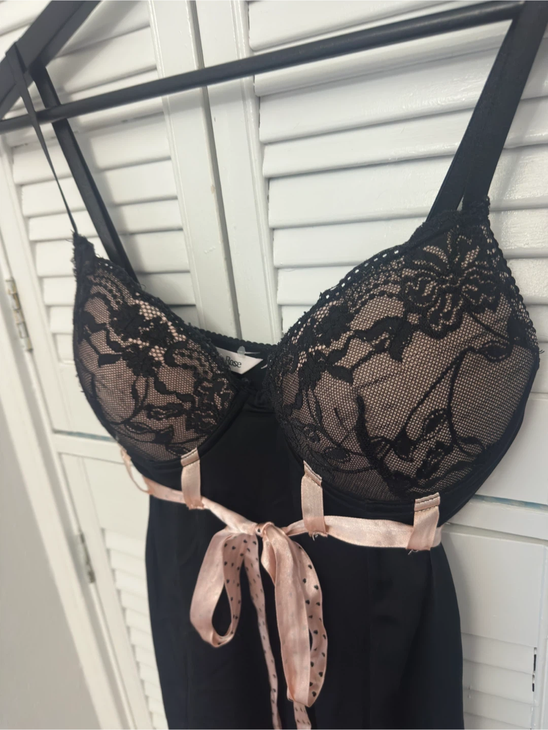 y2k La Vie en Rose black lace babydoll - photo 2