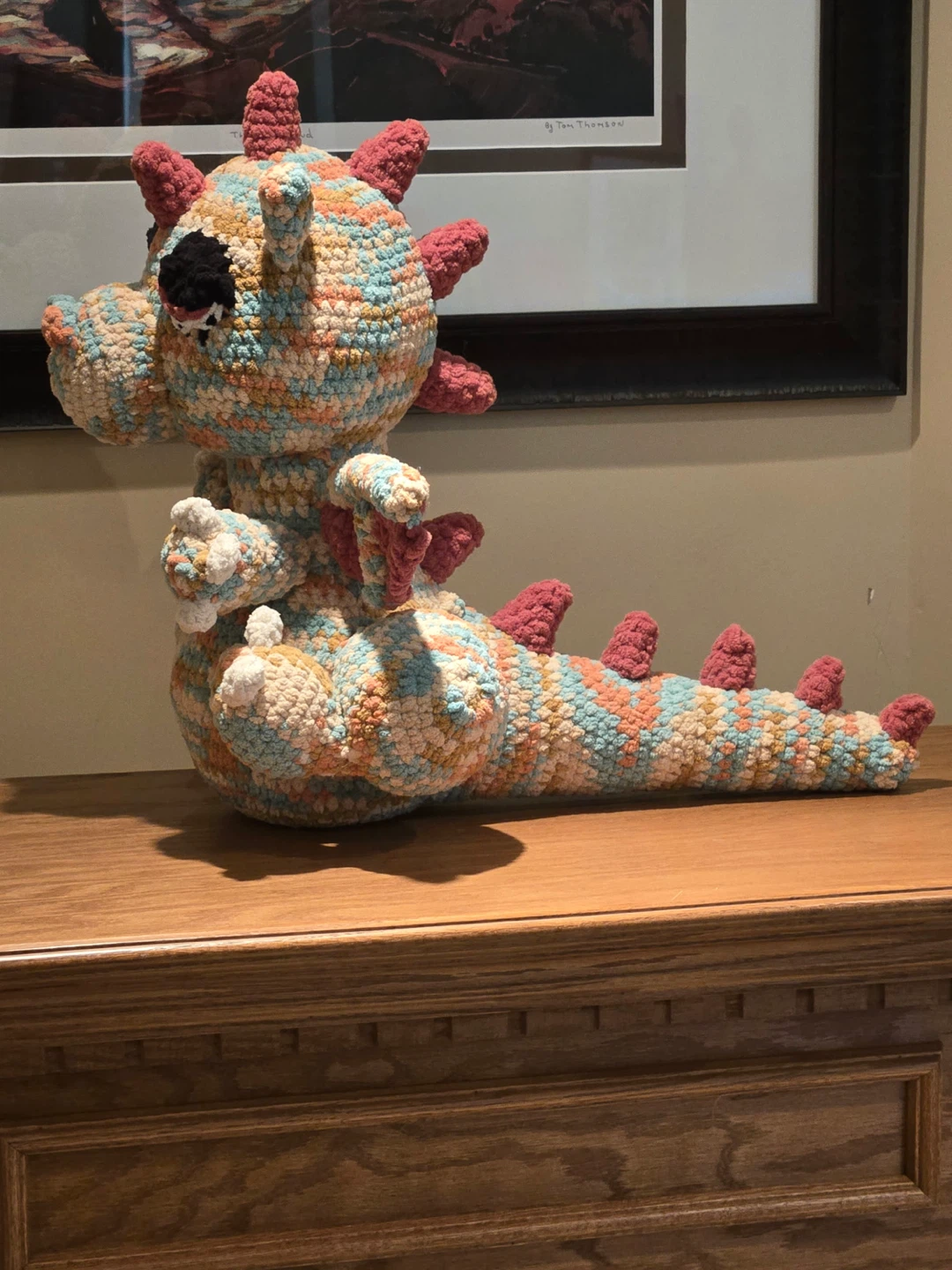 Brand New Weighted Handmade Crochet Dragon Plushie - photo 3