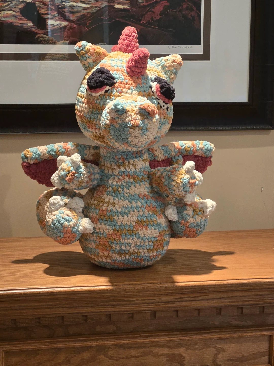 Brand New Weighted Handmade Crochet Dragon Plushie - photo 5