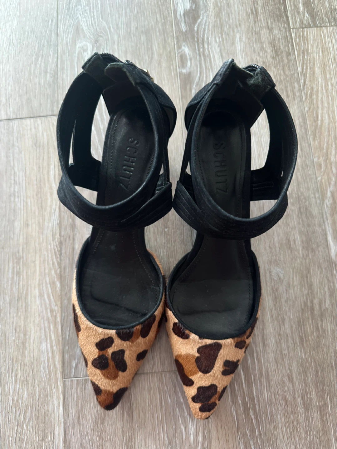 Schutz Leopard Print Pointed Heels Size 6B - photo 2