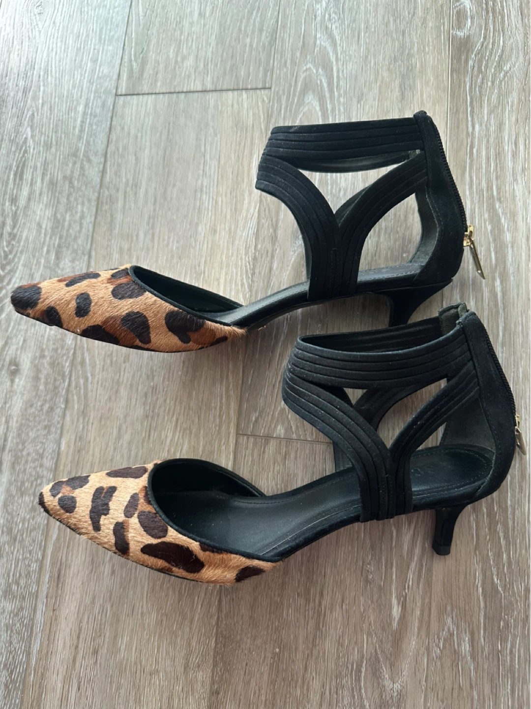 Schutz Leopard Print Pointed Heels Size 6B - photo 3