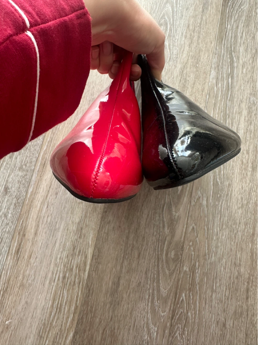 FunTaisma Patent Ankle Boots in Red and Black - photo 3