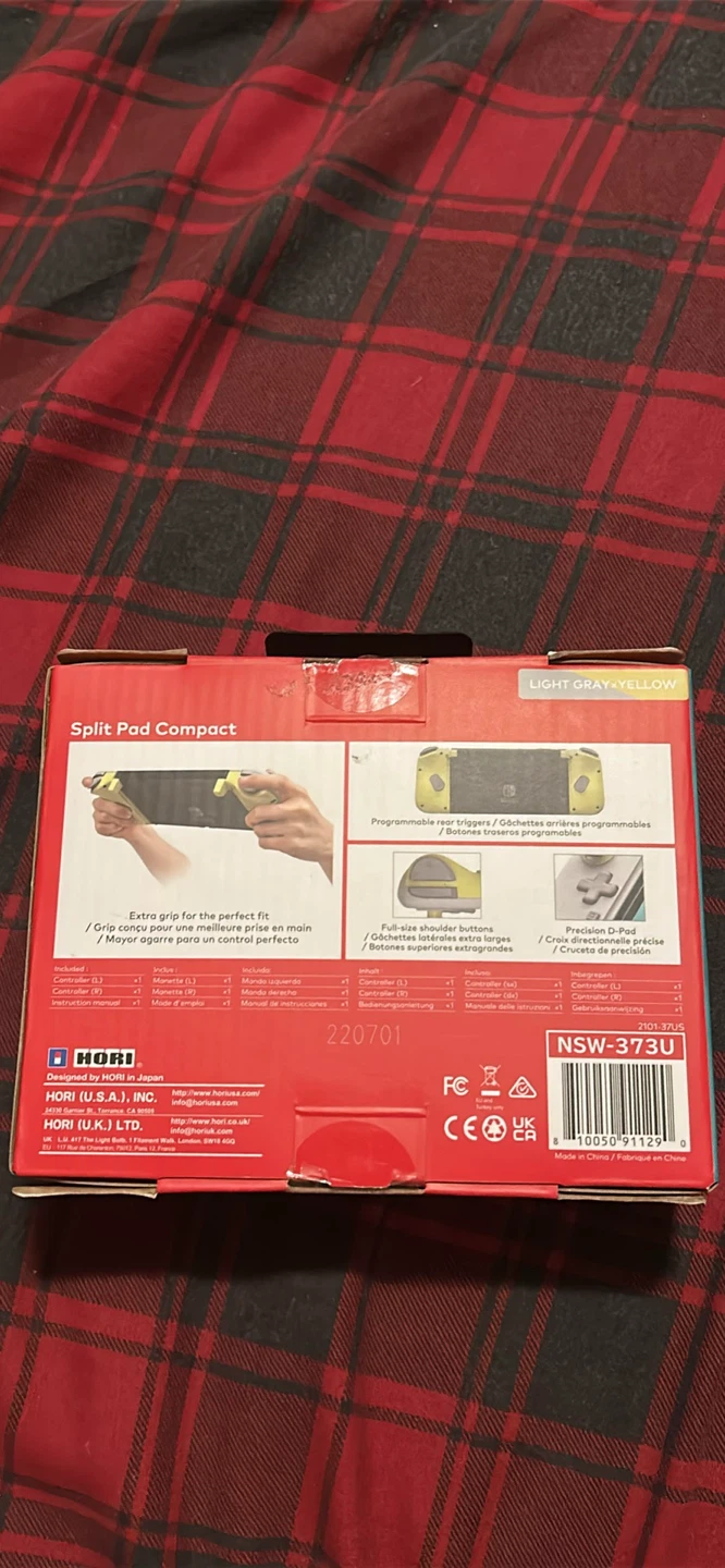 HORI Split Pad Compact for Nintendo Switch - Light Gray/Yellow - photo 2