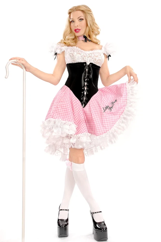 Vintage 2006 - Little Bo Peep Costume with sheep bag and crook