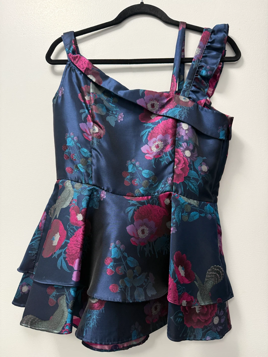 Floral Peplum Sleeveless Top