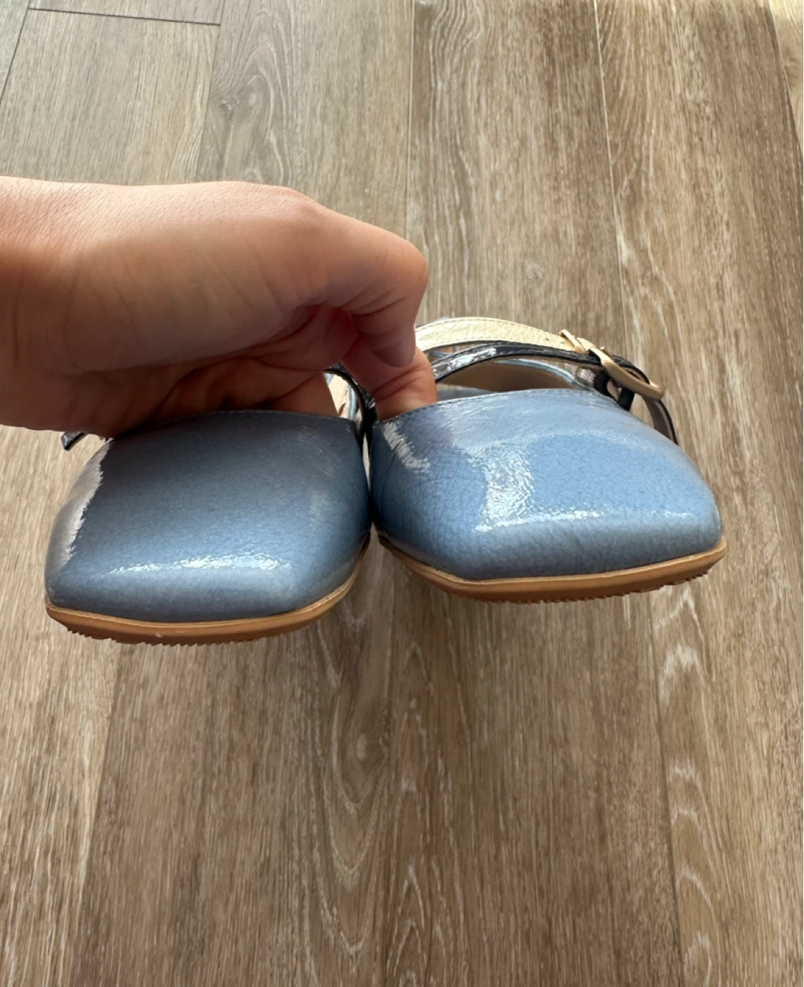 Hispanitas Leather Slingback Heels - Blue - photo 2