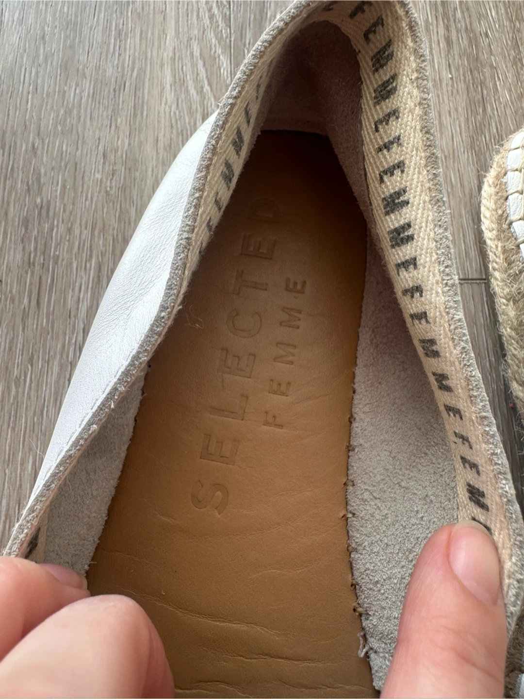 Selected Femme White Leather Espadrilles - photo 3