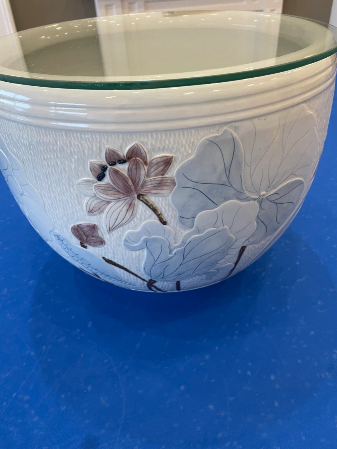 Ceramic Decorative Bowl with round glass top - photo 4