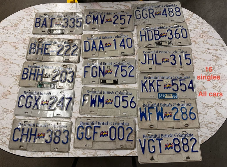 Vintage License Plate Collection