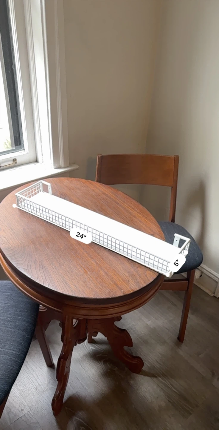 Metal wall shelf 24”Lx 5”D x 2”H