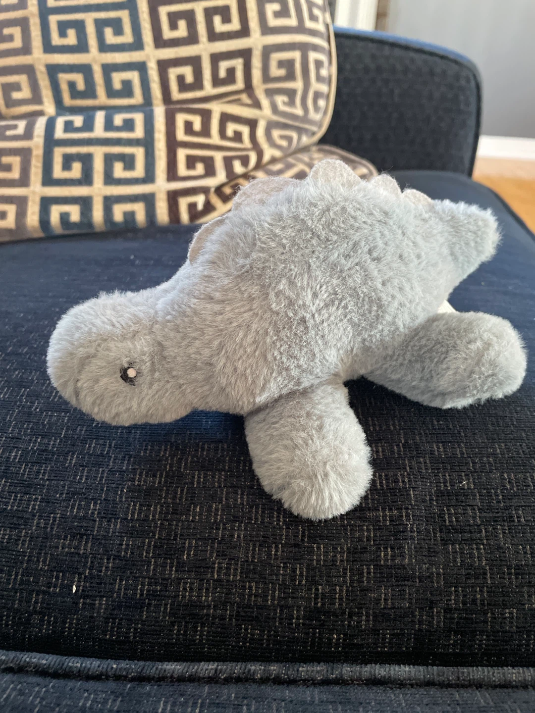 Small Grey Plush Dinosaur