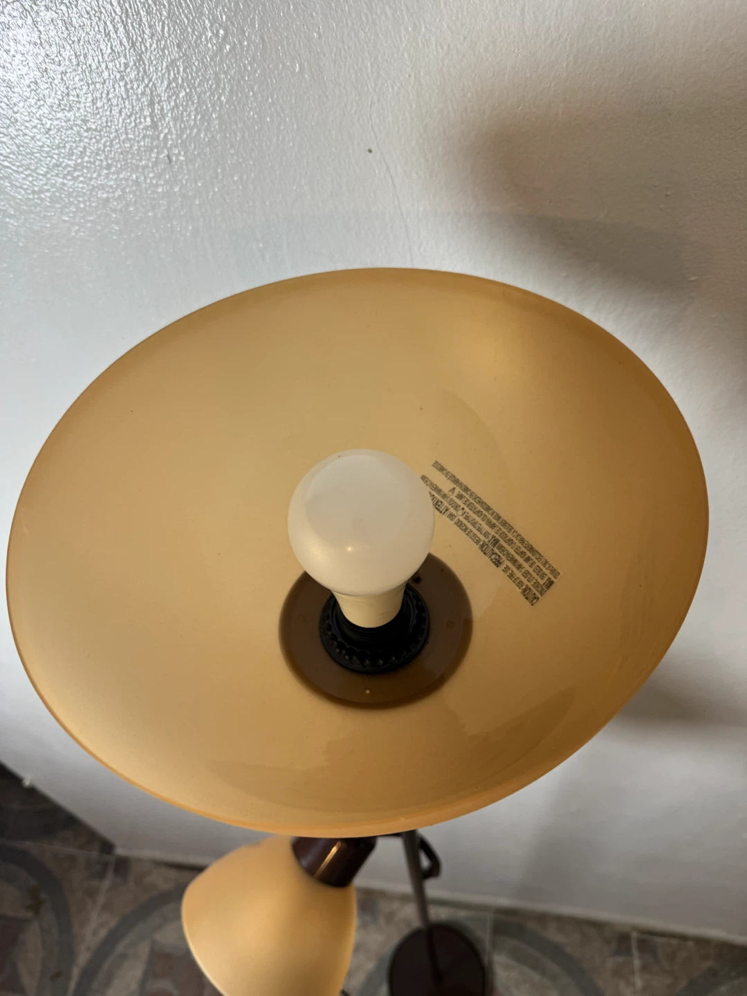 Dual-Head Floor Lamp with Amber Shades - photo 5
