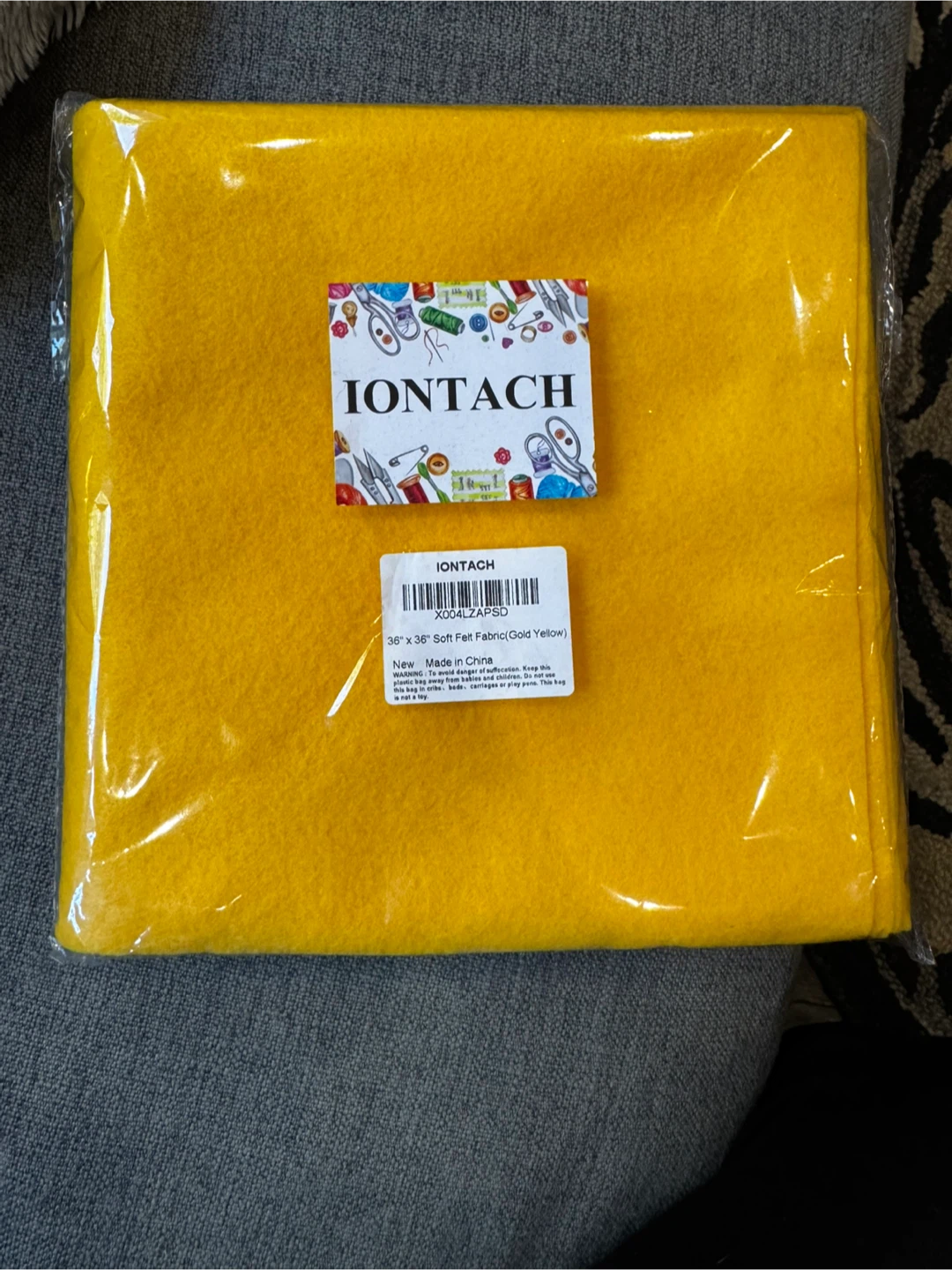Gold Yellow Soft Felt Fabric 36x36