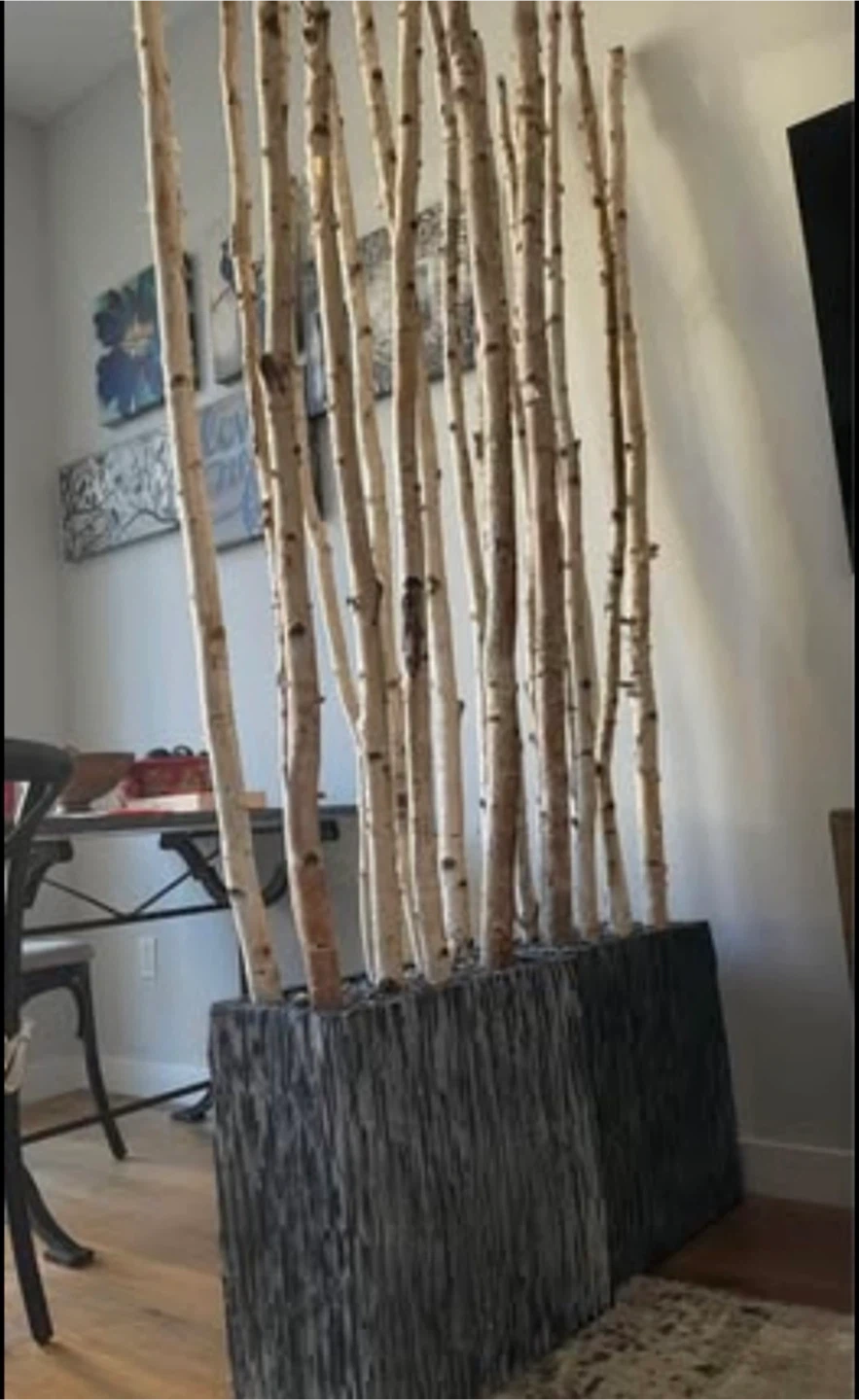Two Natural Birch Branch Room Divider - photo 2
