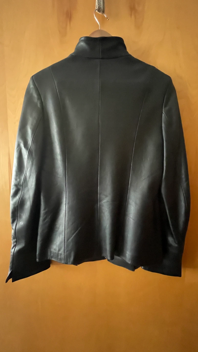 Women Black Leather Jacket - photo 3