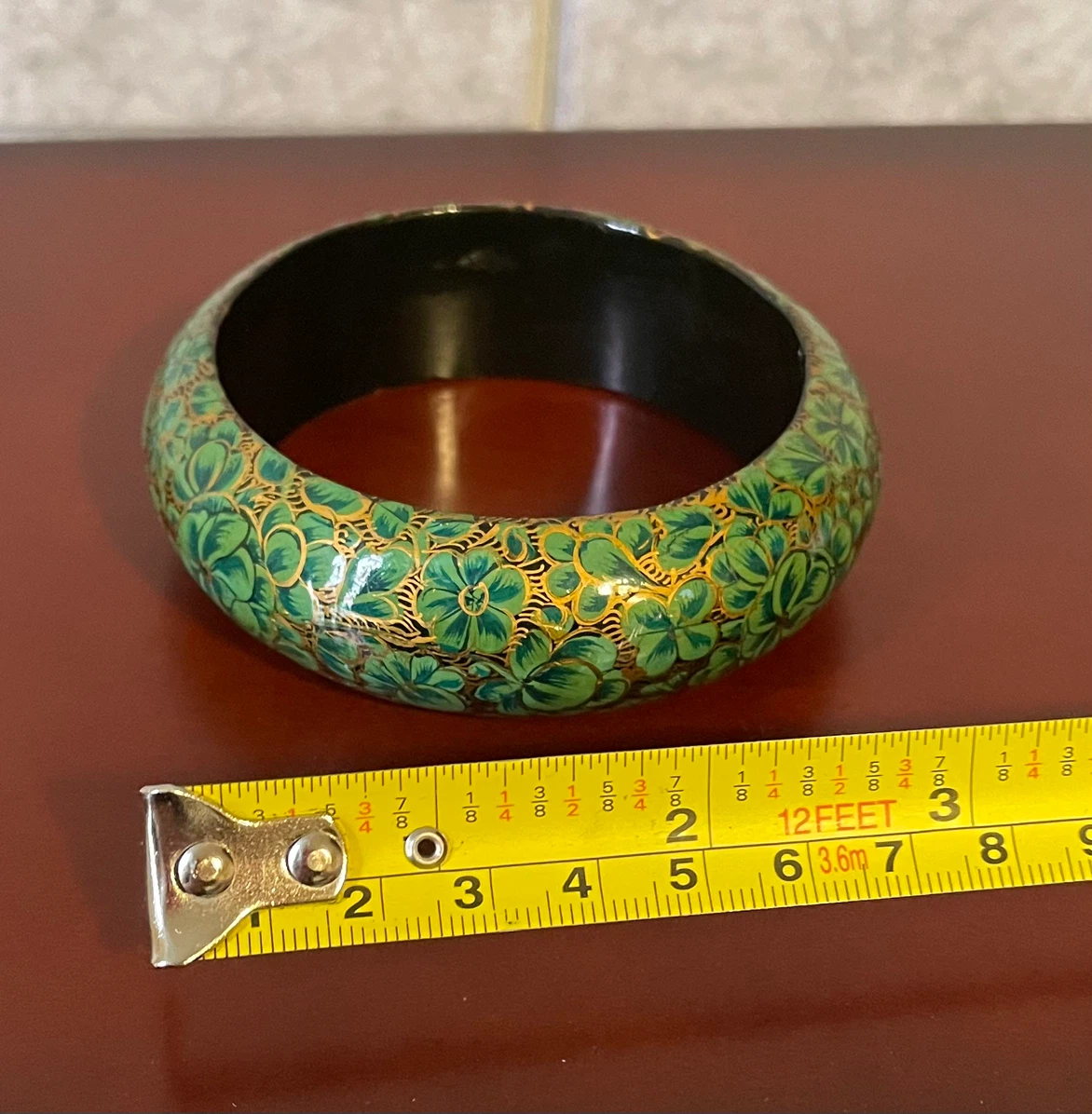 Vintage wooden bangle bracelet - photo 4