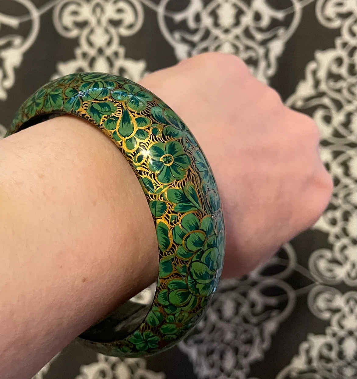 Vintage wooden bangle bracelet - photo 5