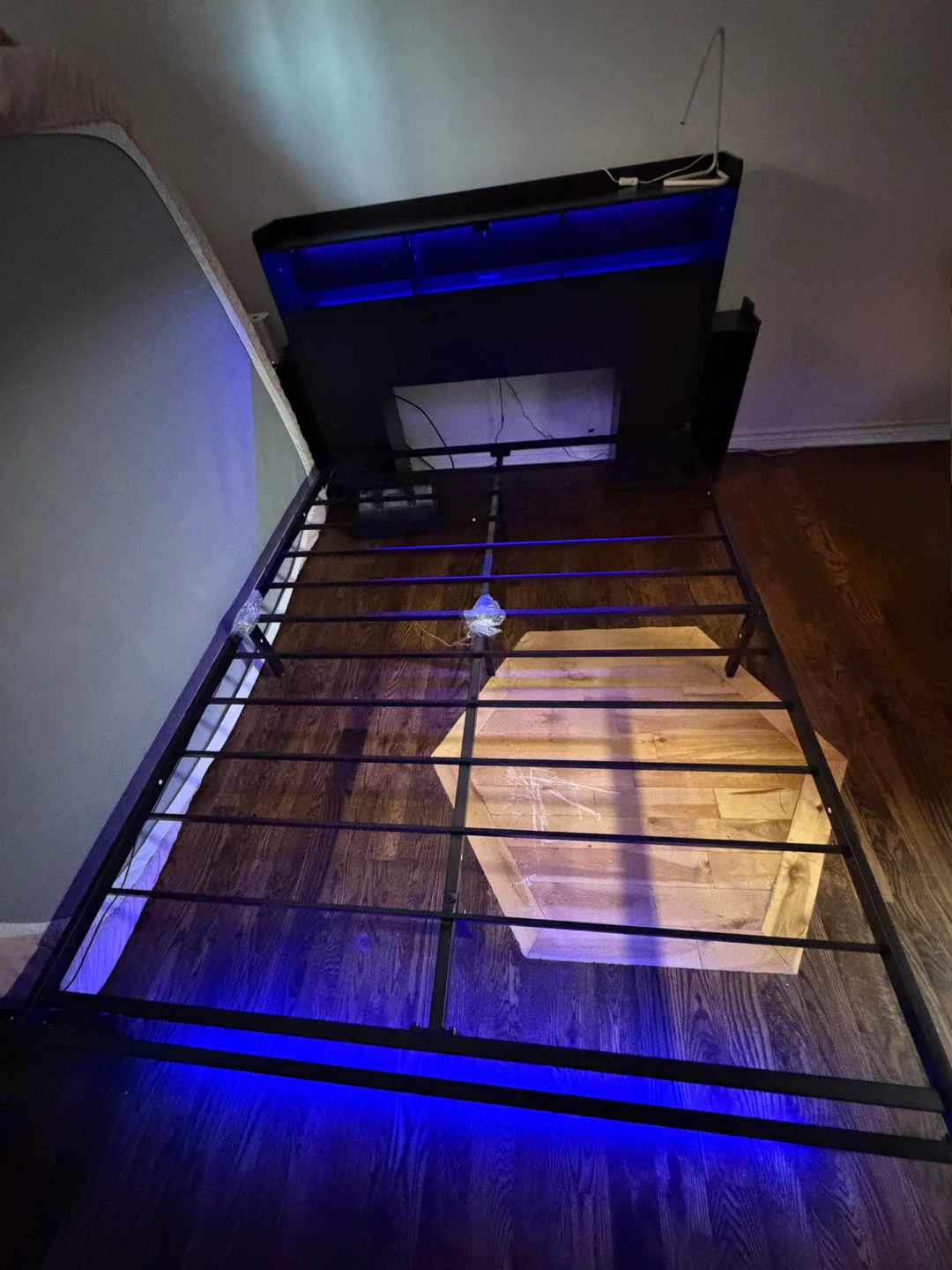 Queen Size LED Bed Frame with Storage - photo 2