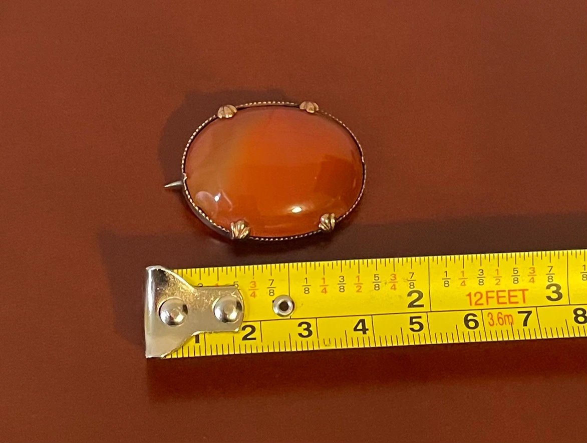 Vintage Agate Brooch