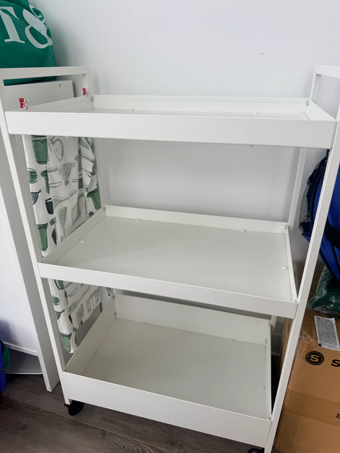 IKEA White Three-Tier Utility Cart