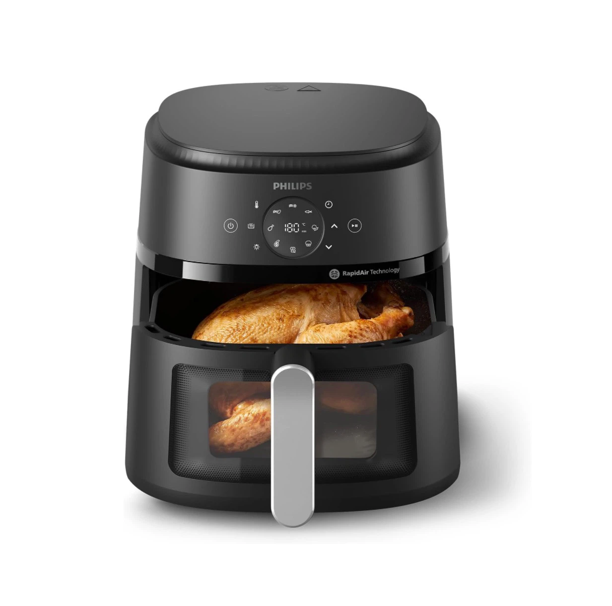 Philips 2000 Series Air Fryer with Window, 6.6 QT, Black