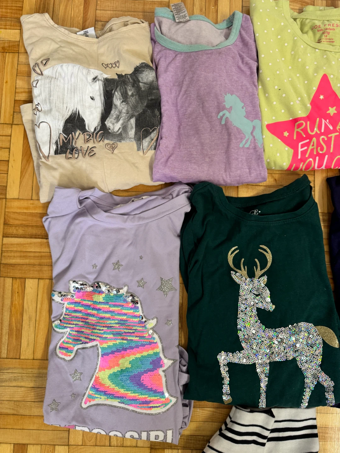 Lot of Girls Long Sleeve Tops; size 10-14 - photo 2