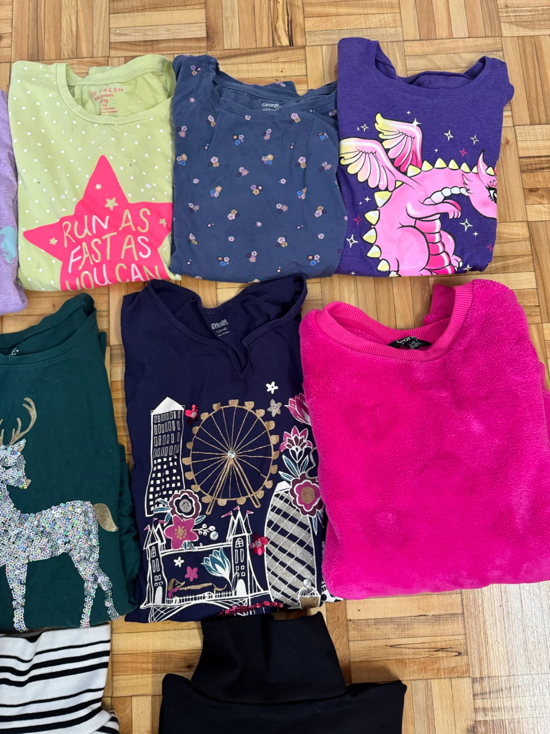 Lot of Girls Long Sleeve Tops; size 10-14 - photo 3