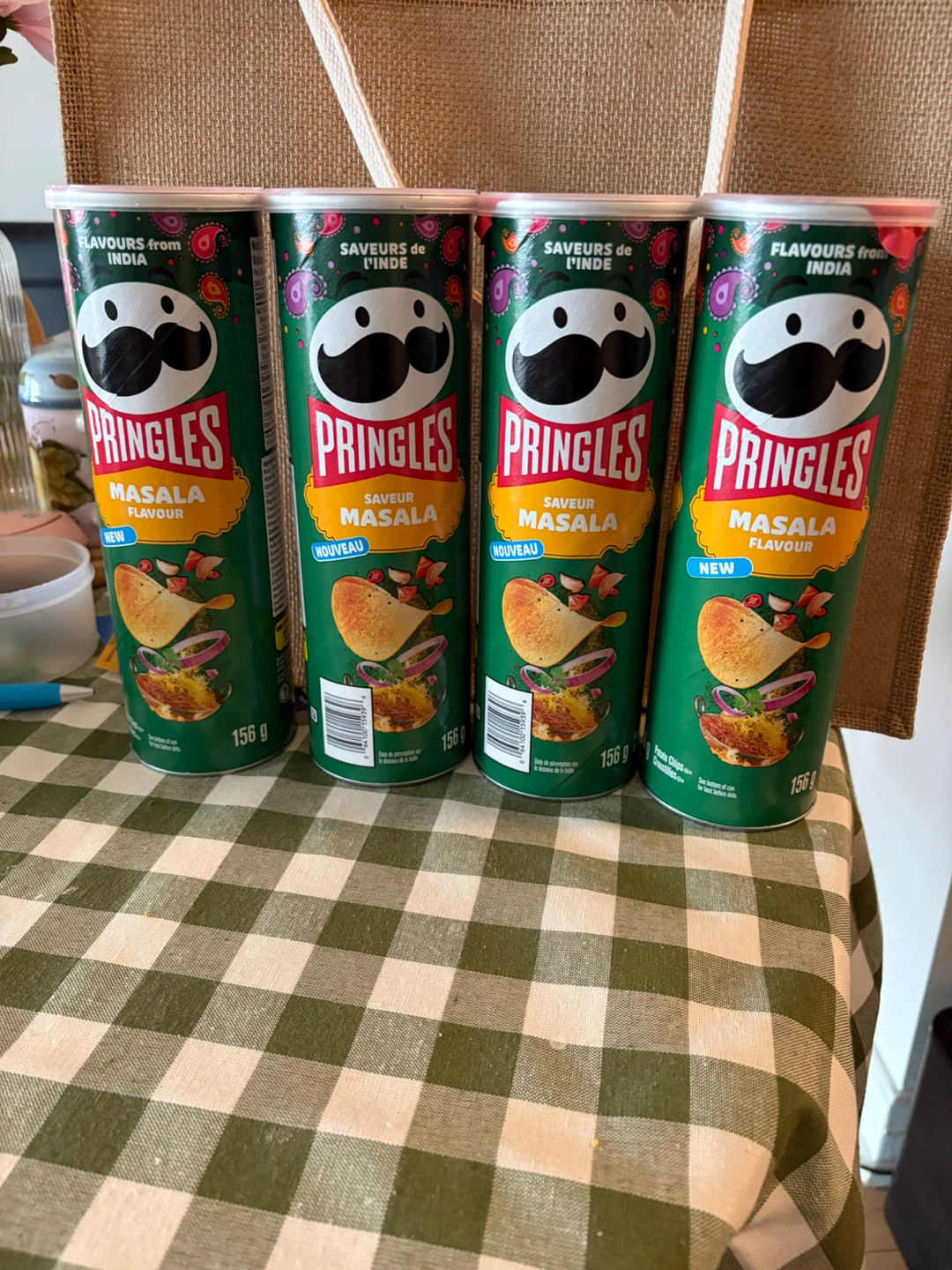 4 Cans of Pringles Masala Flavour