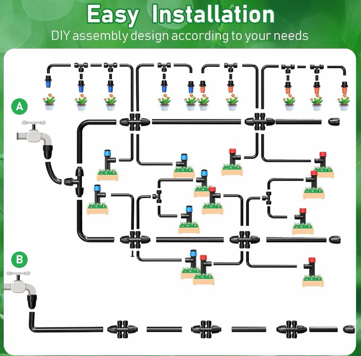 242FT Garden Drip Irrigation Watering System Kit - photo 4