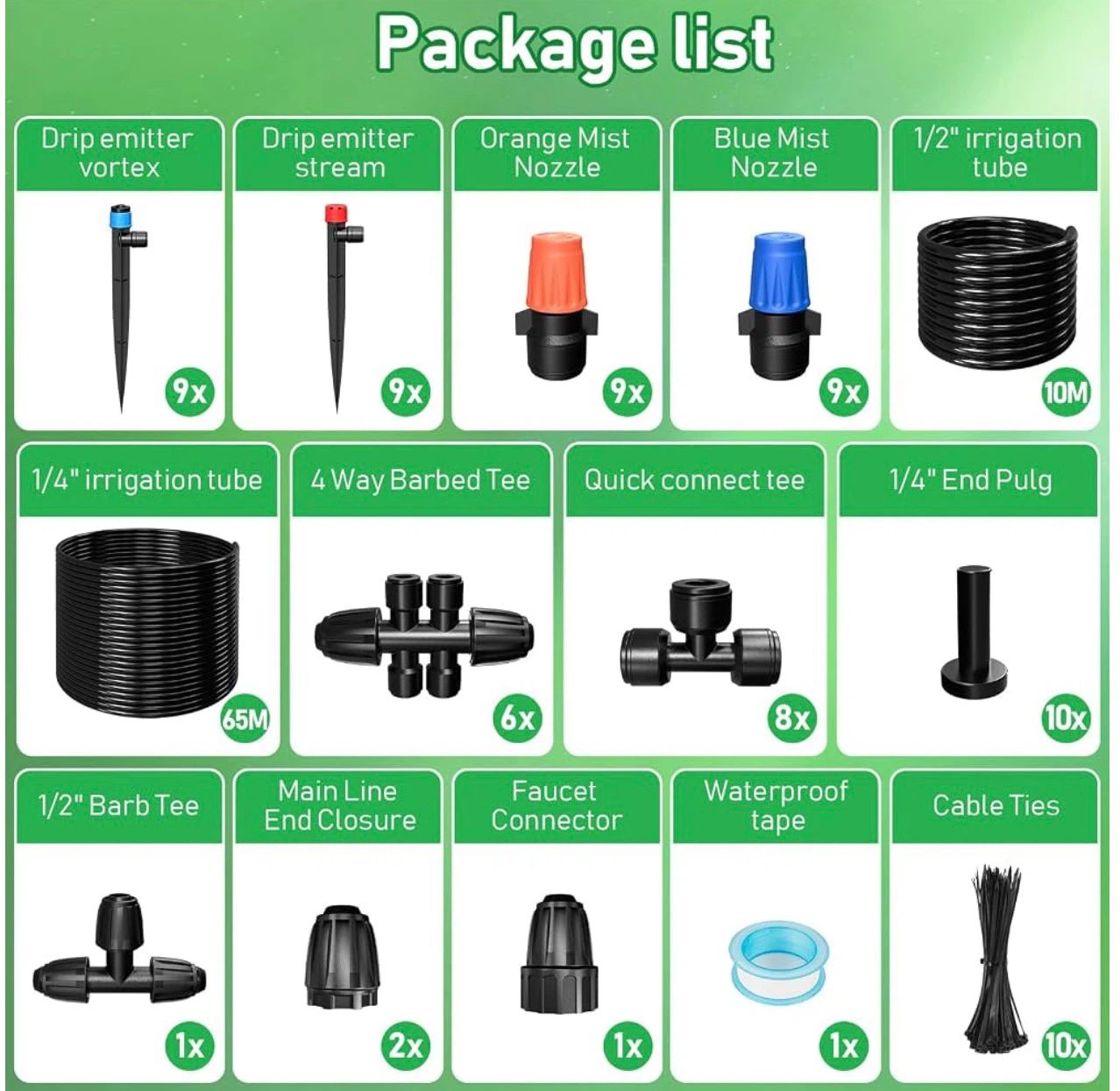 242FT Garden Drip Irrigation Watering System Kit - photo 5