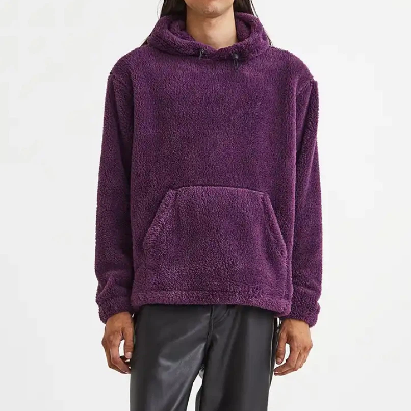 H&M Relaxed Fit Fleece Hoodie - Purple - Size Large - photo 2