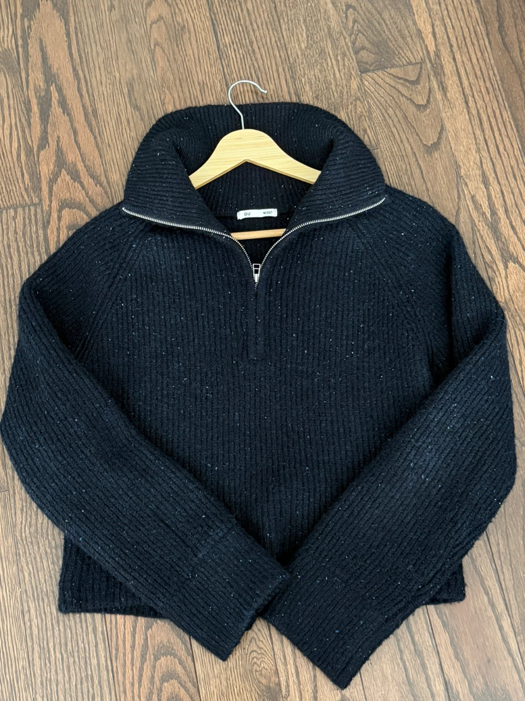GU Flecked Half-Zip Knitted Short Pullover - photo 3