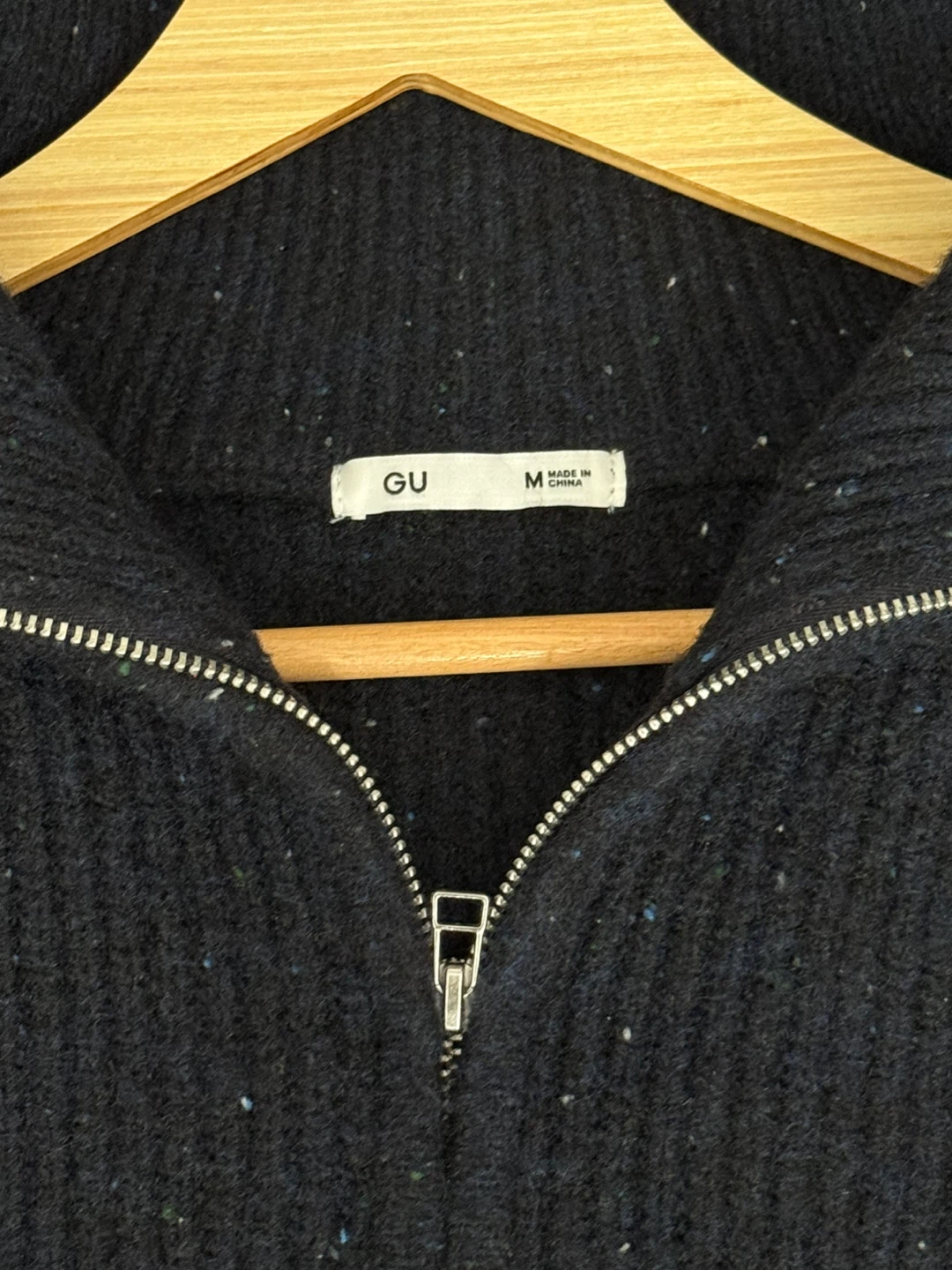 GU Flecked Half-Zip Knitted Short Pullover - photo 4
