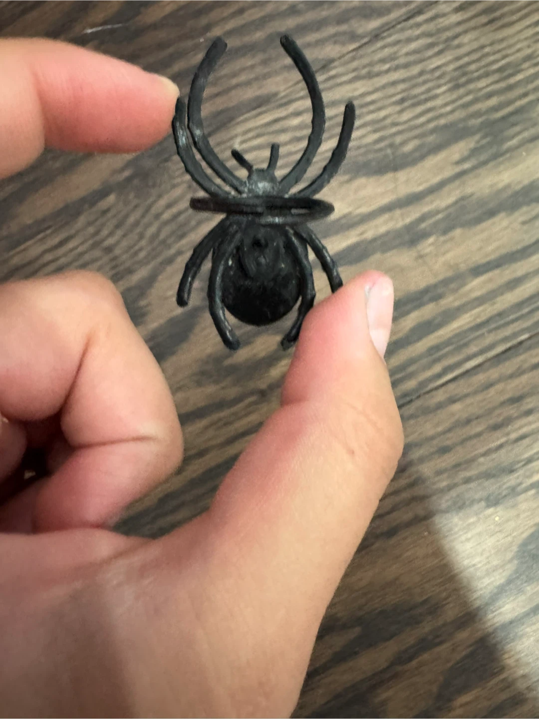 Black Spider Ring with Purple Gem - photo 3