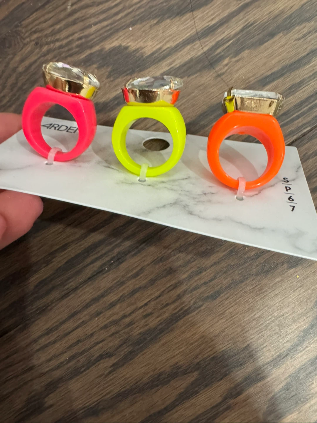 Ardene Neon Gem Ring Set - photo 2