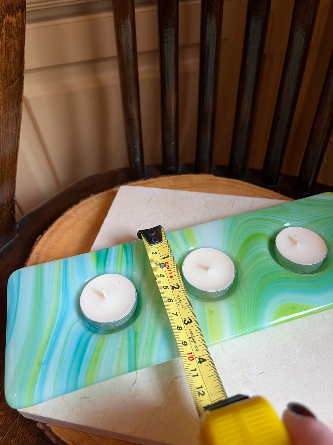 Swirl Glass Tealight Candle Holder - photo 5
