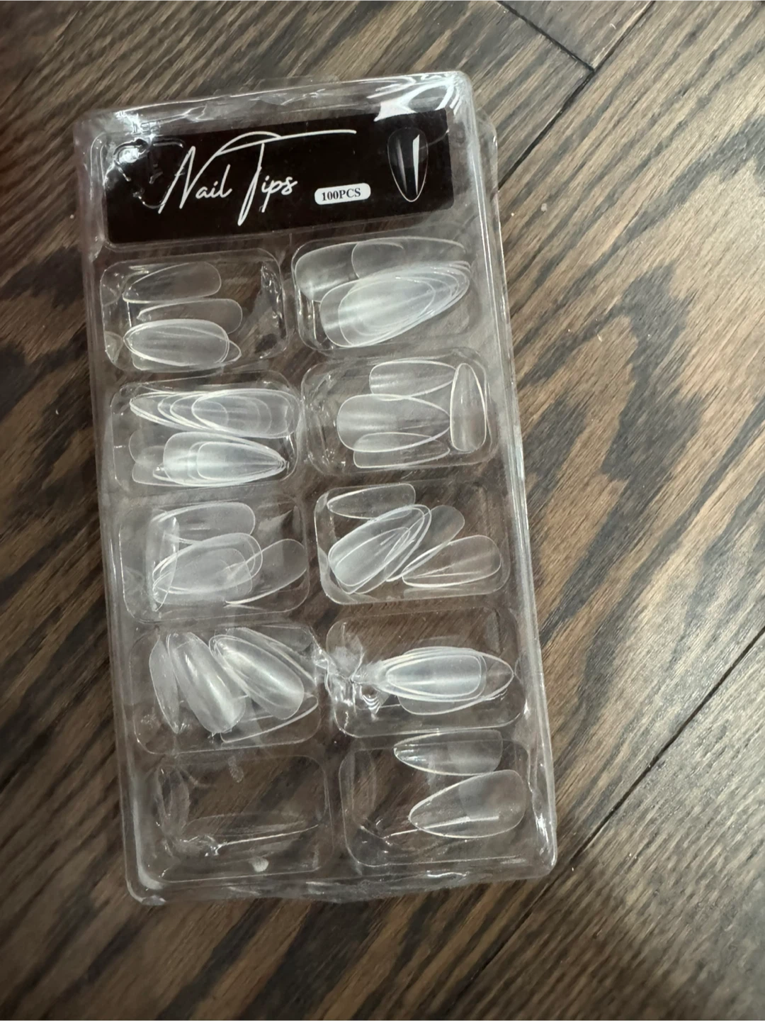 Clear Stiletto Nail Tips 100pcs
