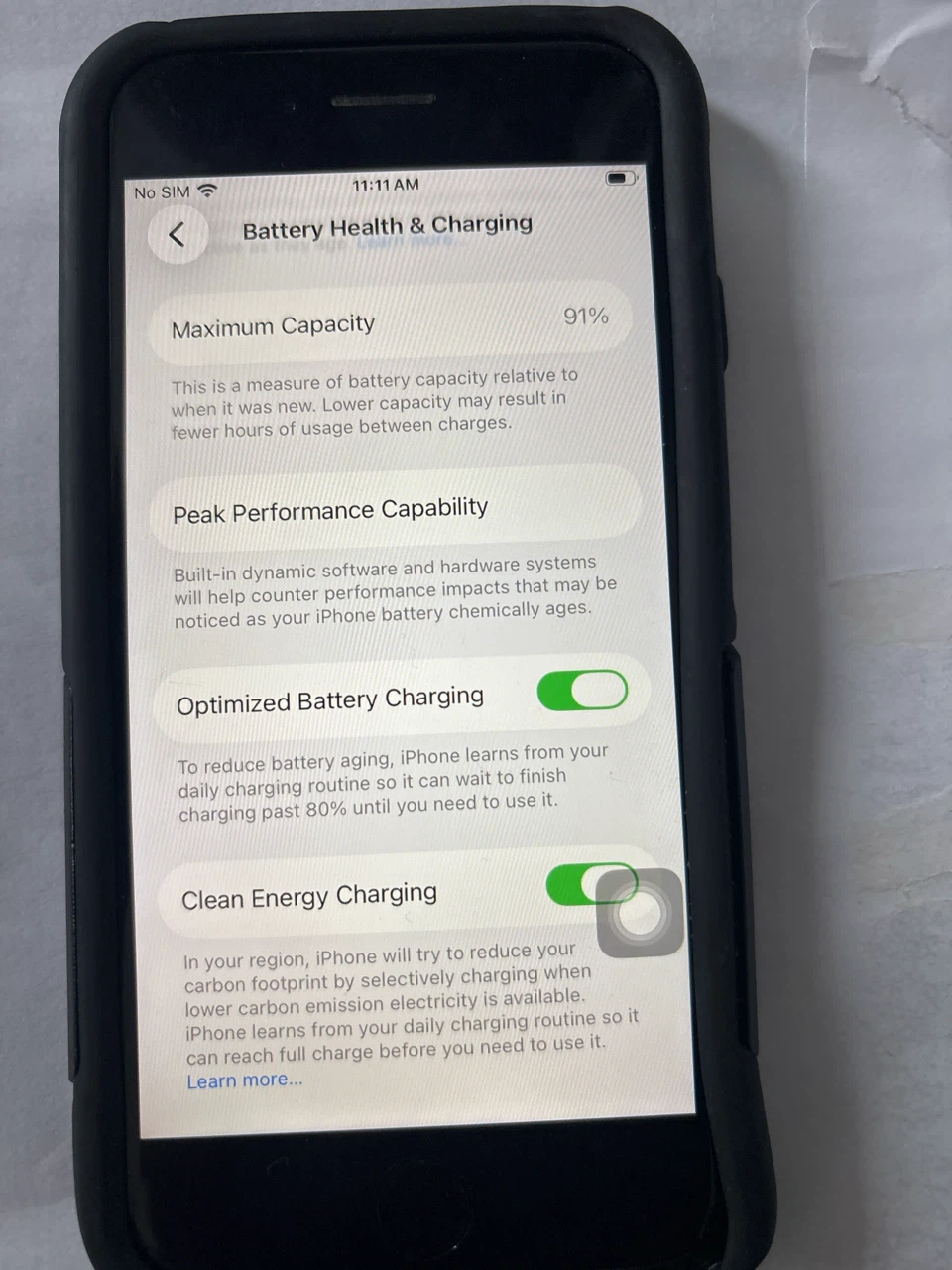 Apple iPhone SE 2 64GB with 91% Battery- Home Button Not working