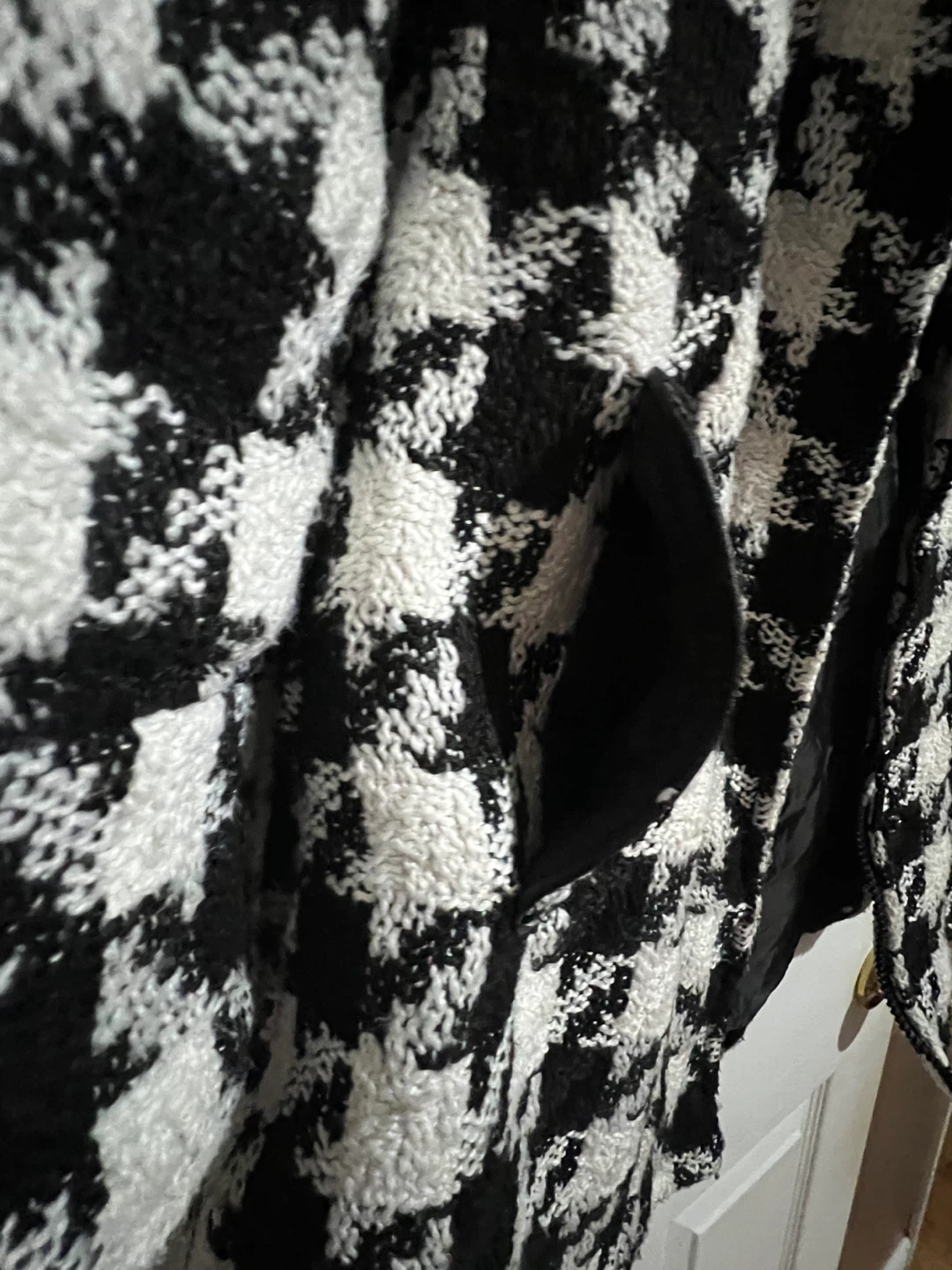 FREE Yoki black and white houndstooth coat - photo 2